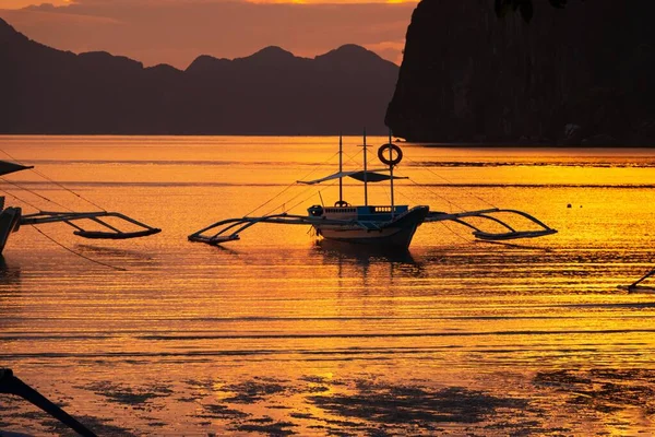 Una Hermosa Vista Nido Isla Palawan Filipinas Atardecer — Foto de Stock