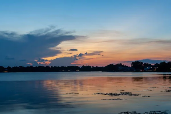 Tiro Hipnotizante Centro Belo Lago Killarney Refletindo Pôr Sol Como — Fotografia de Stock