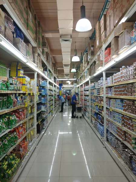 Semarang Indonésia Jul 2020 Compras Covid Pandemia Supermercado Semarang — Fotografia de Stock