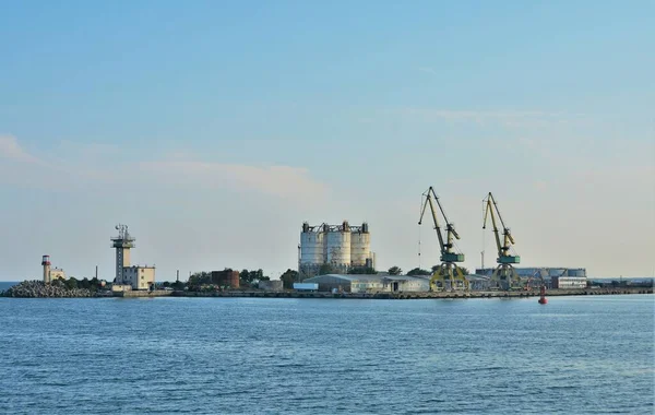 Porto Mar Nero Vicino Alla Città Mangalia Romania — Foto Stock