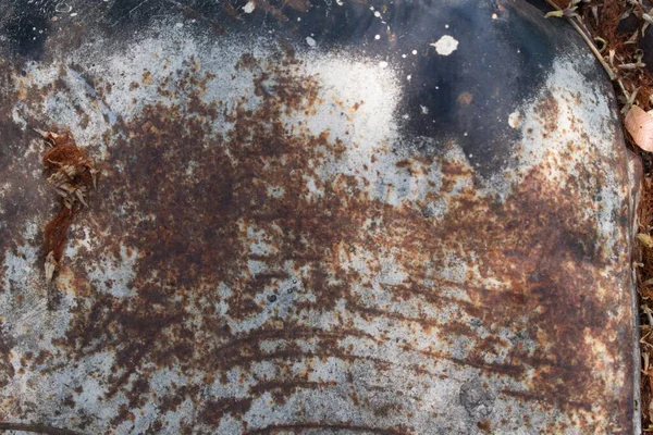 Una Superficie Metálica Oxidada Del Viejo Coche Abandonado Una Textura — Foto de Stock
