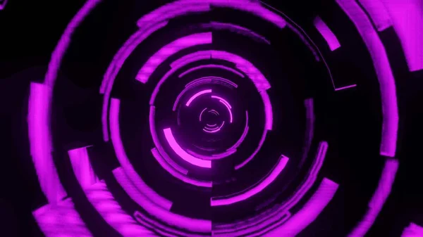 Rendu Arrière Plan Circulaire Trippy Couleurs Noir Violet — Photo