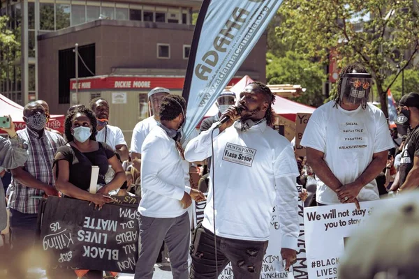 Montral Canadá Junio 2020 Las Vidas Los Negros Montreal Importan — Foto de Stock