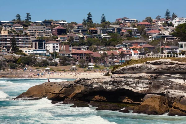 Subúrbio Costeiro Penhascos Rocha Bronte Beach Austrália — Fotografia de Stock