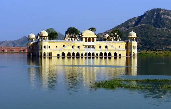 Krásný Jal Mahal Man Sagar Lake Jaipur Rajasthan Indie — Stock fotografie