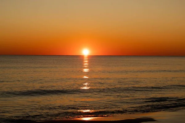 Захоплюючі Пейзажі Моря Заході Сонця — стокове фото