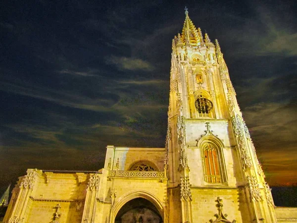 Cathédrale Oviedo Capitale Des Asturies Espagne — Photo