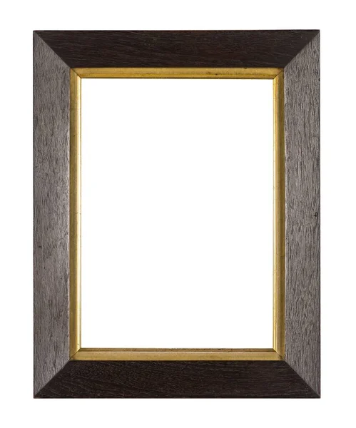 Een Donkerbruin Houten Frame Met Een Gouden Binnenkant Schilderen Een — Stockfoto