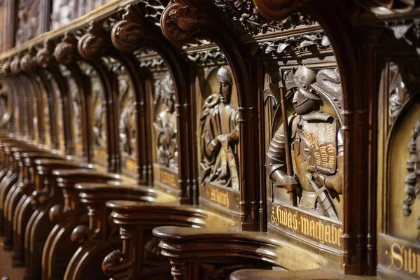 Het Koor Stal Van Kathedraal Van Toledo Spanje — Stockfoto