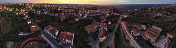 Вид Воздуха Фермозель Деревня Замора Испания Фотография Дрона — стоковое фото