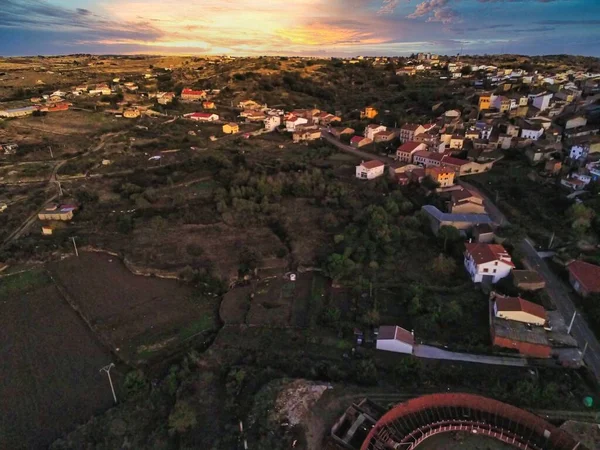 Zamora Vue Aérienne Paysage Dans Parc National Espagne Photo Drone — Photo