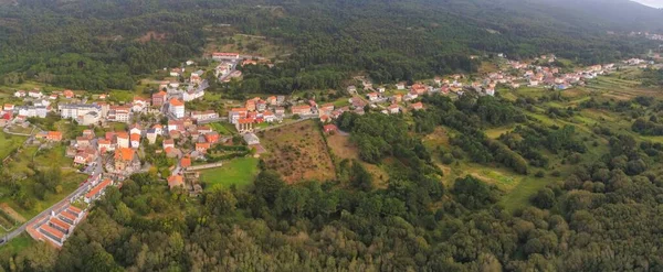 Carnota Вид Воздуха Побережье Галиции Испания Фотография Дрона — стоковое фото