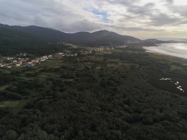 Carno Niet Uitzicht Vanuit Lucht Aan Kust Van Galicië Foto — Stockfoto