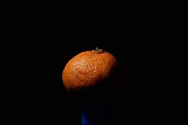 Closeup Orange Black Surrounding Concept Mystery Darkness — Stock Photo, Image