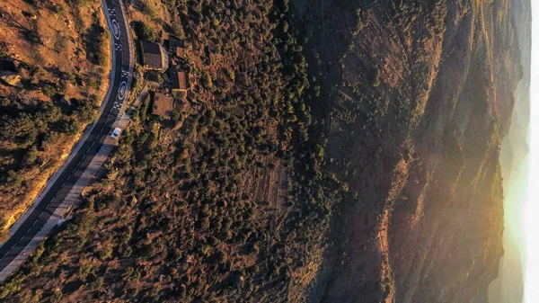 Vue Aérienne Paysage Dans Parc National Espagne Photo Drone — Photo