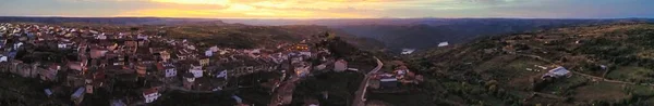 Vista Aérea Fermoselle Pueblo Zamora España Drone Foto —  Fotos de Stock