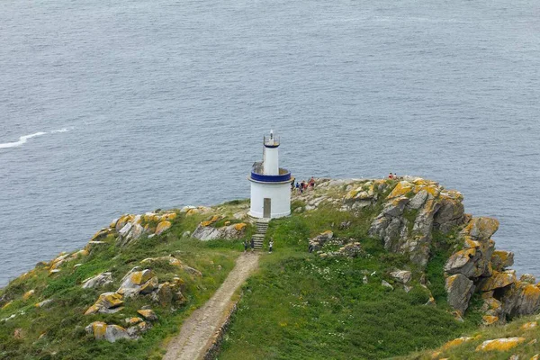 Egy Nagy Látószögű Fénykép Egy Világítótoronyról Cies Island Nemzeti Parkban — Stock Fotó