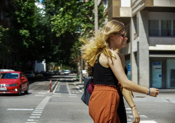 Barcelona Spagna Giugno 2020 Persone Strada Durante Confinamento Del Covid — Foto Stock