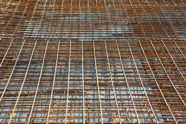 Een Close Shot Van Metalen Netten Gebruikt Architectuur Perfect Voor — Stockfoto