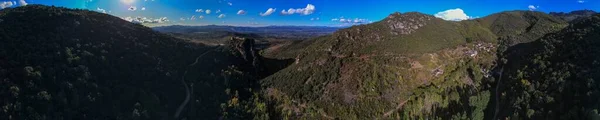 Vue Aérienne Paysage Avec Des Montagnes Dans Nord Espagne Photo — Photo