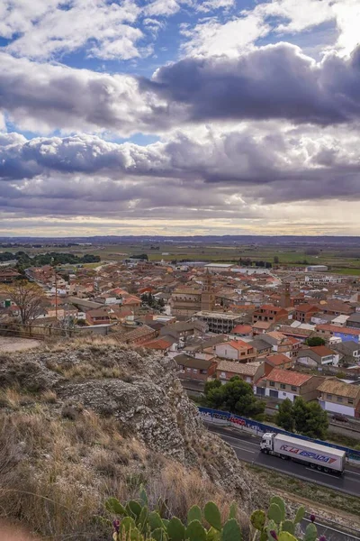 Περιοχή Monegros Στο Alfajarin Χωριό Zaragoza Aragon Ισπανία Ευρώπη — Φωτογραφία Αρχείου