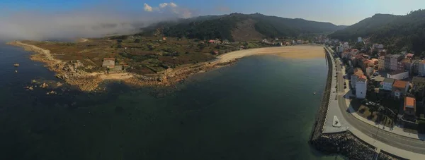 Camelle Vista Aérea Costa Galicia España Vista Del Dron — Foto de Stock