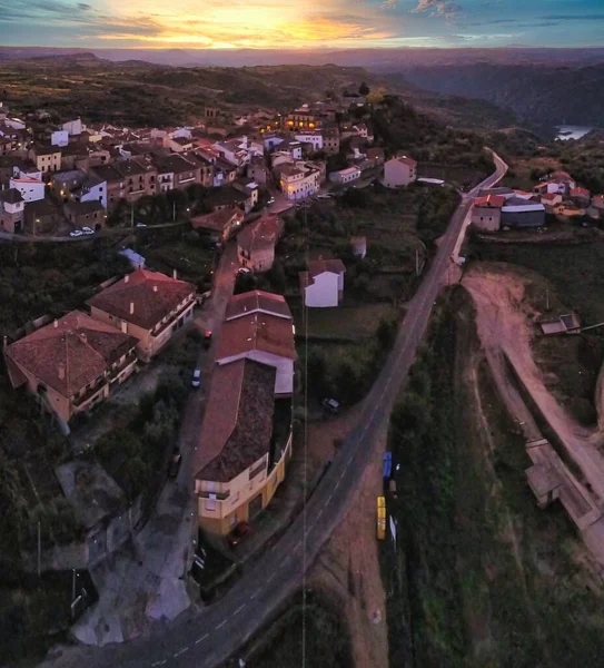Aerial View Fermoselle Village Zamora Spain Drone Photo — Stock Photo, Image