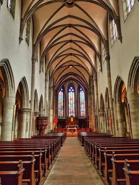Kostel Vesnici Francie Blízkosti Německa Evropa — Stock fotografie
