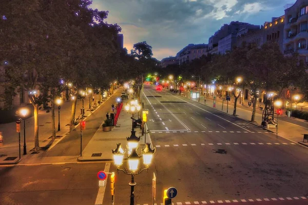 Barcelona Rua Paseo Gracia Pedrera Catalunha Espanha — Fotografia de Stock