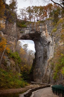 A vertical shot of Natural Bridge in Rockbridge County, Virginia, US clipart