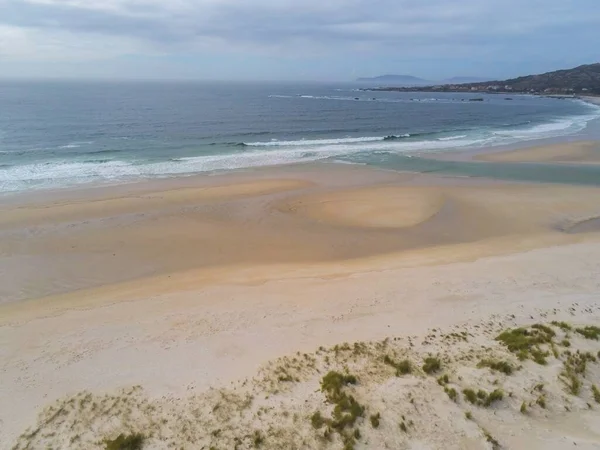 Bela Praia Areia Foto Aérea Por Drone — Fotografia de Stock