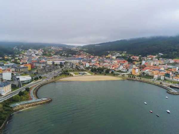 Letecký Pohled Rybářskou Vesnici Španělsku Fotografie Drone — Stock fotografie