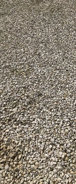 地面に小さな白い小石の垂直ショット — ストック写真