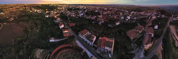 Luftaufnahme Fermoselle Dorf Zamora Spanien Drohnenfoto — Stockfoto