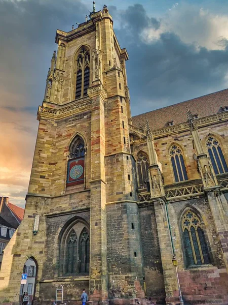 Historische Kerk Het Dorp Van Frankrijk Buurt Van Duitsland Europa — Stockfoto