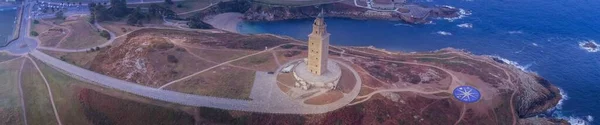 Coruna Luftaufnahme Der Küstenstadt Galicien Spanien Drohnenfoto — Stockfoto