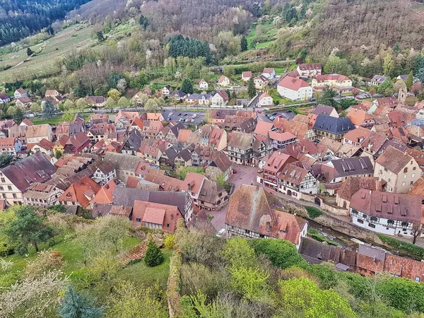 Utsikt Över Traditionella Hus Alsace Frankrike Europa — Stockfoto