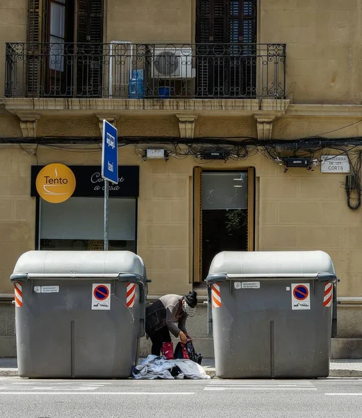 バルセロナ スペイン 2020年6月6日 コロナウイルス スペインのバルセロナでのCovid 19パンデミックの間の路上の人々 — ストック写真