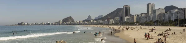 Rio Janeiro Brazil Július 2020 Szuper Széles Panoráma Copacabana Strand — Stock Fotó