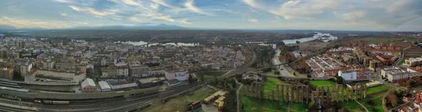 메리다 Aerial View City Extremadura Spain 사이트 Drone Photo — 스톡 사진