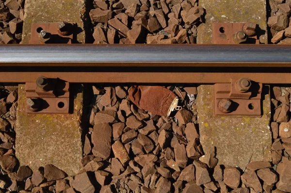 Egy Közeli Felvétel Egy Vasúti Kocsmáról — Stock Fotó