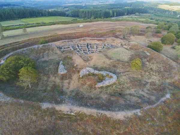 Aerial View Celtic Settlement Galicia Spain Drone Photo — Stock Photo, Image