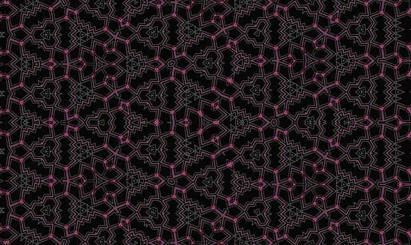 Kaleidoskop Merah Muda Hitam Bermotif Latar Belakang Wallpaper — Stok Foto