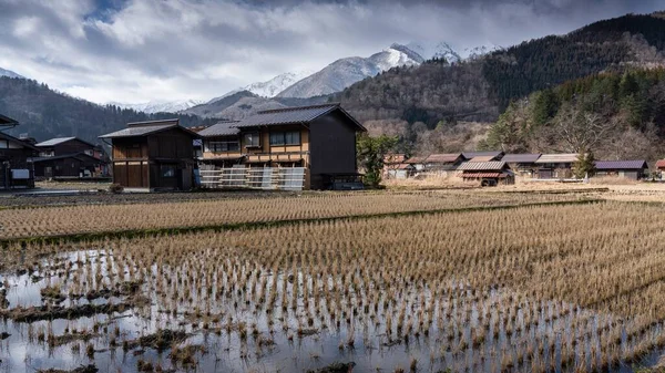 Cabañas Rurales Tradicionales Estilo Gassho Shirakawa Prefectura Gifu Japón — Foto de Stock