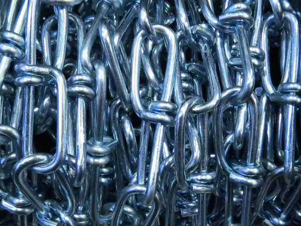 Closeup Shot Lot Shiny Silver Chains — Stock Photo, Image