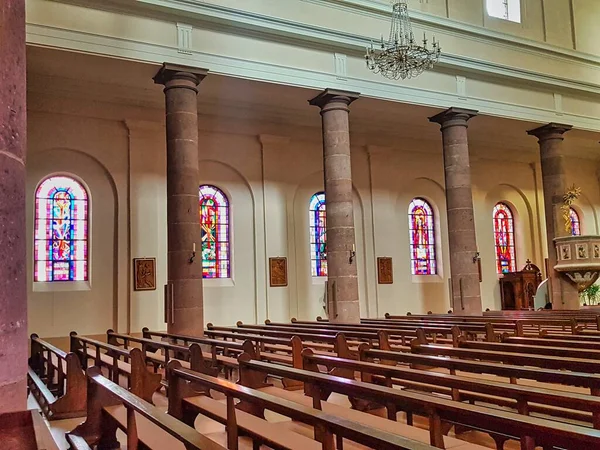 Igreja Histórica Aldeia França Perto Alemanha Europa — Fotografia de Stock