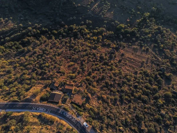 Вид Воздуха Пейзаж Национальном Парке Испании Фотография Дрона — стоковое фото