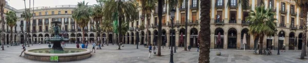 Plaza Reial Praça Histórica Com Arcadas Barcelona Espanha — Fotografia de Stock