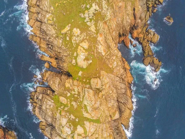 Galiçya Daki Rocky Sahili Cape Vilan Deniz Feneri Bölgesi Spanya — Stok fotoğraf