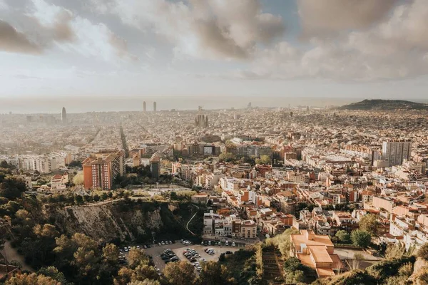 Вид Воздуха Красивый Город Барселона Испании — стоковое фото